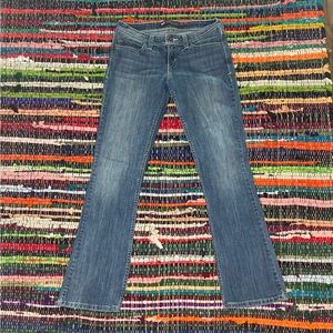 Levi’s Demi curve, low rise boot cut skinny jeans